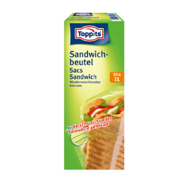 Lunchzakjes met zelfklevende sluiting van Toppits®